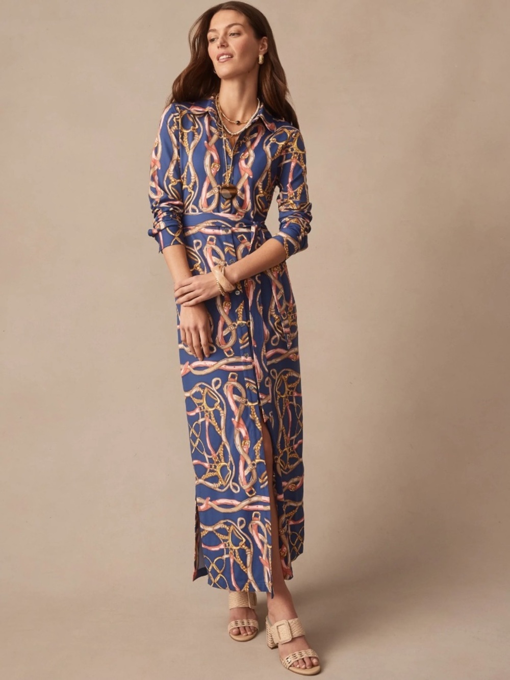 NWT McAmory Maxi Dress in Mega Riding Lessons by J Mclaughlin